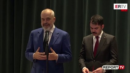 Report TV -Rama me ministrin turk: Ndërtimi i 500 shtëpive transformim për Laçin