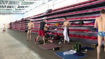 Sırbistan Yüzme Milli Takımı madalya için Erzurum'da kulaç atıyor