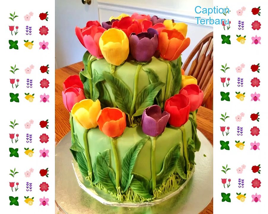 Flower bud cake decorations