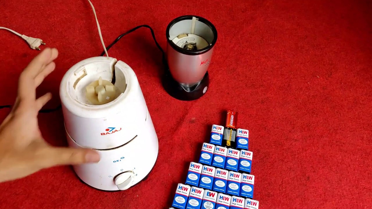 सेल से मिक्सी को चलते देख होश उड़ जायंगे !! 100_ Working Using Mixer Grinder On # MR SGR HECKER