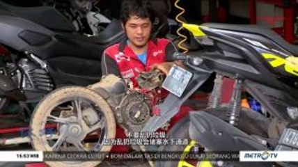 Pascabanjir, Bengkel Motor Diserbu Konsumen