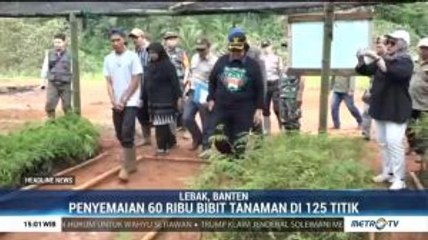 Menteri LHK Menyemai Bibit Tanaman di Hutan Lebak