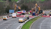 Section of M6 closed as workers remove bridge