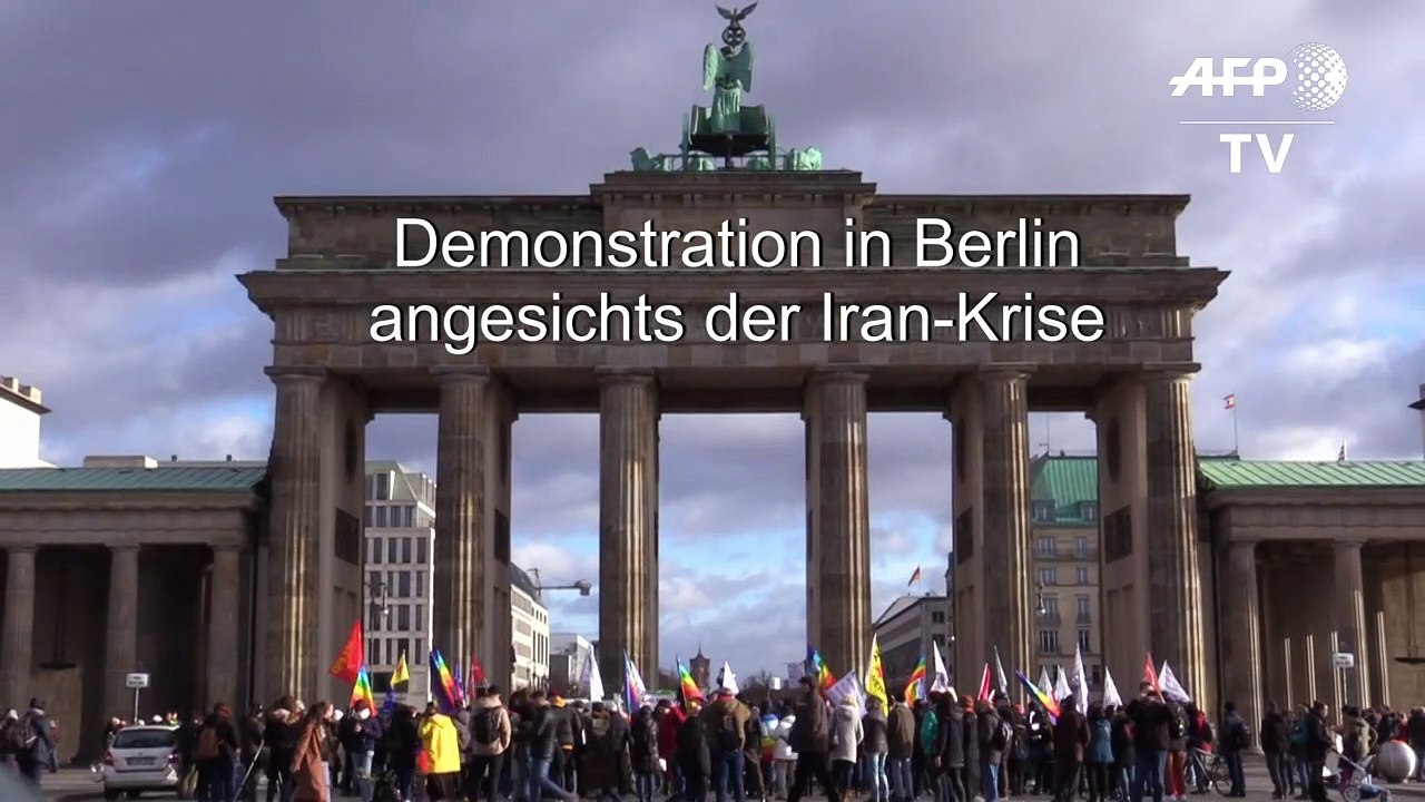 Iran-Krise: Demonstranten in Berlin fordern Deeskalation