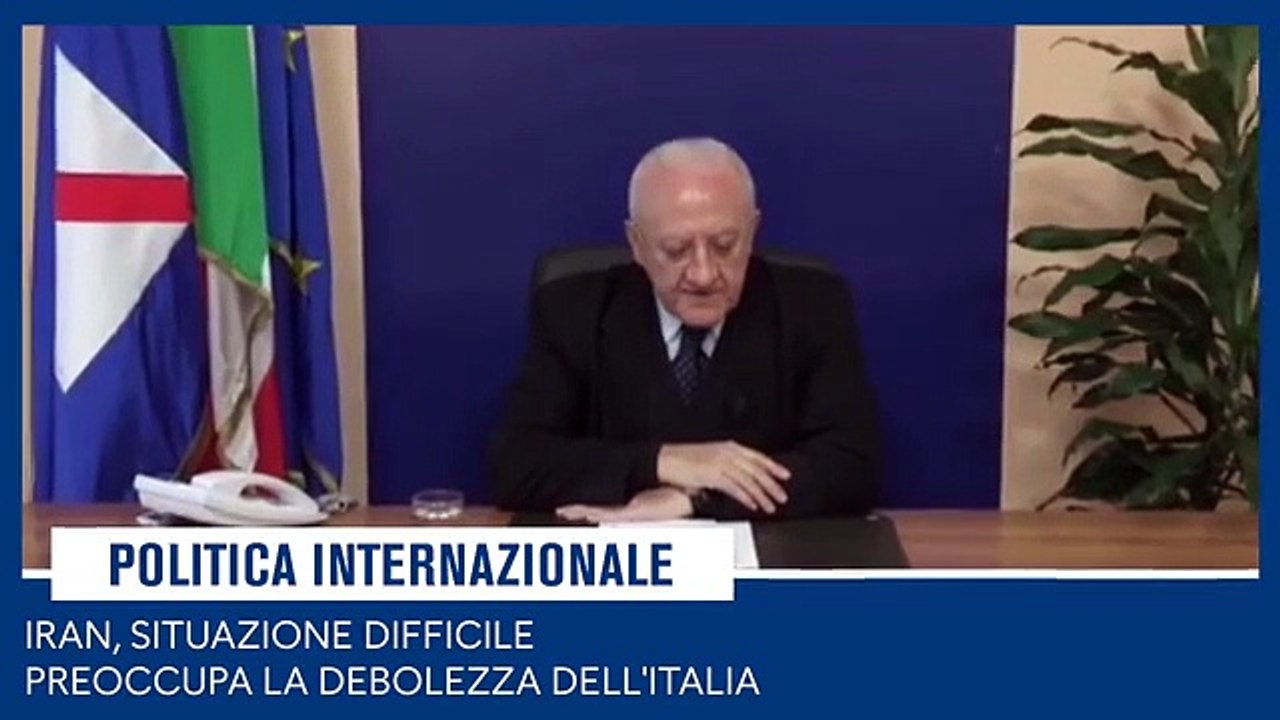 De Luca - Il 2020 sul piano internazionale non è iniziato nel migliore dei modi (11.01.20)