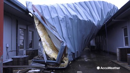 Classrooms caved in during severe storm