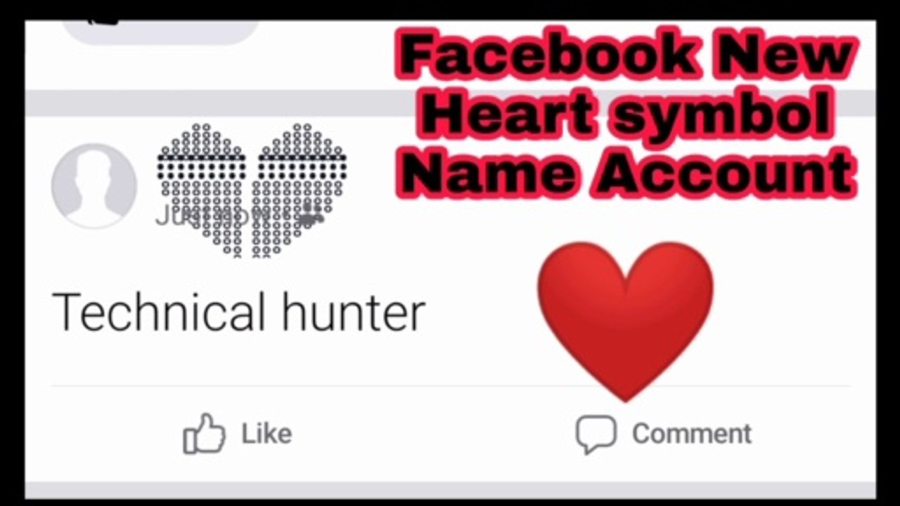 How To Make Facebook Heart Symbol name 2020