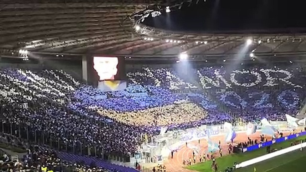 Lazio-Napoli, coreografia Curva Nord 120 anni