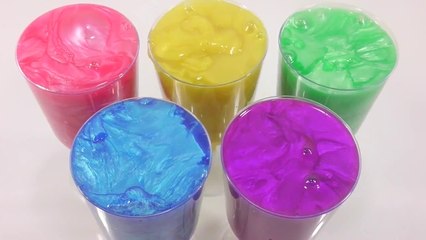 Combine Slime Glitter Colors Balls DIY Surprise Toys Learn Colors Slime Icecream