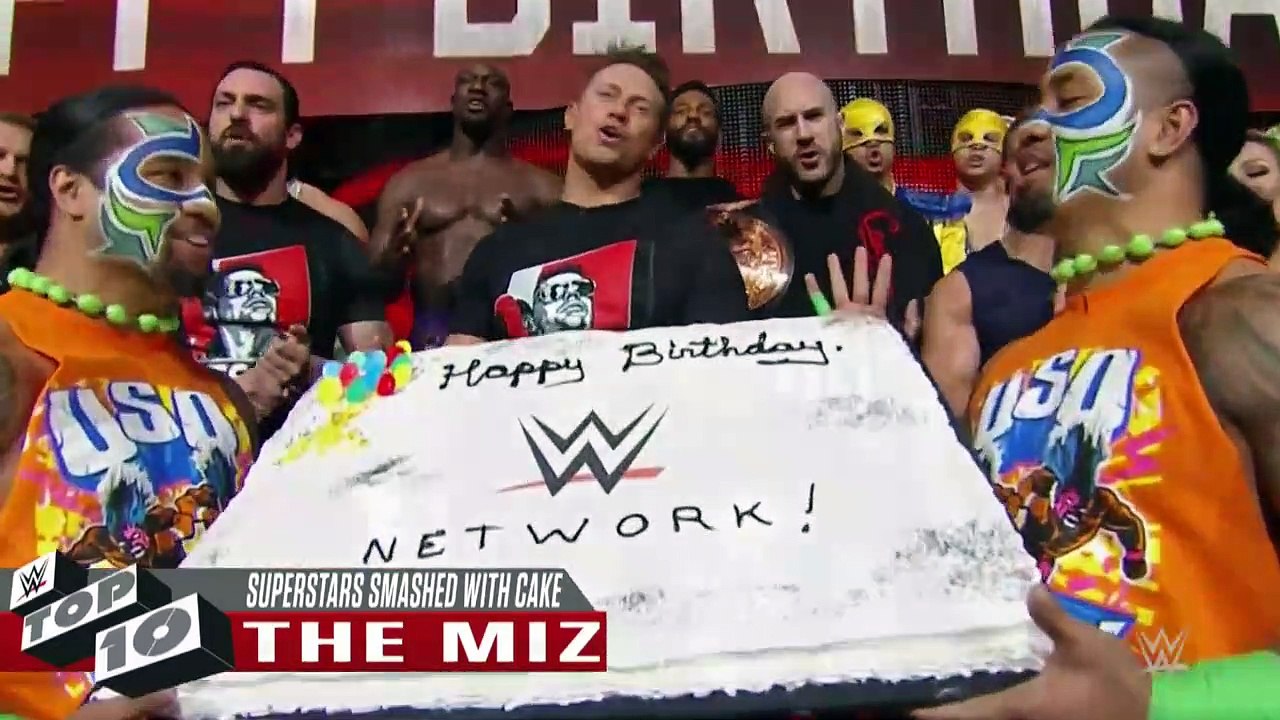 Superstars getting smashed with cake- WWE Top 10, Jan. 5, 2020