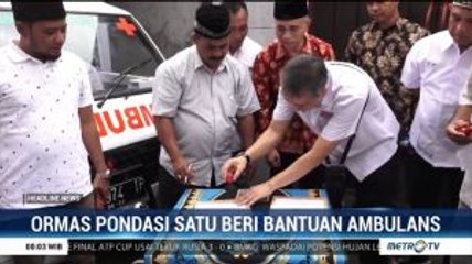 Ormas Pondasi Satu Beri Bantuan Ambulans di Jakarta