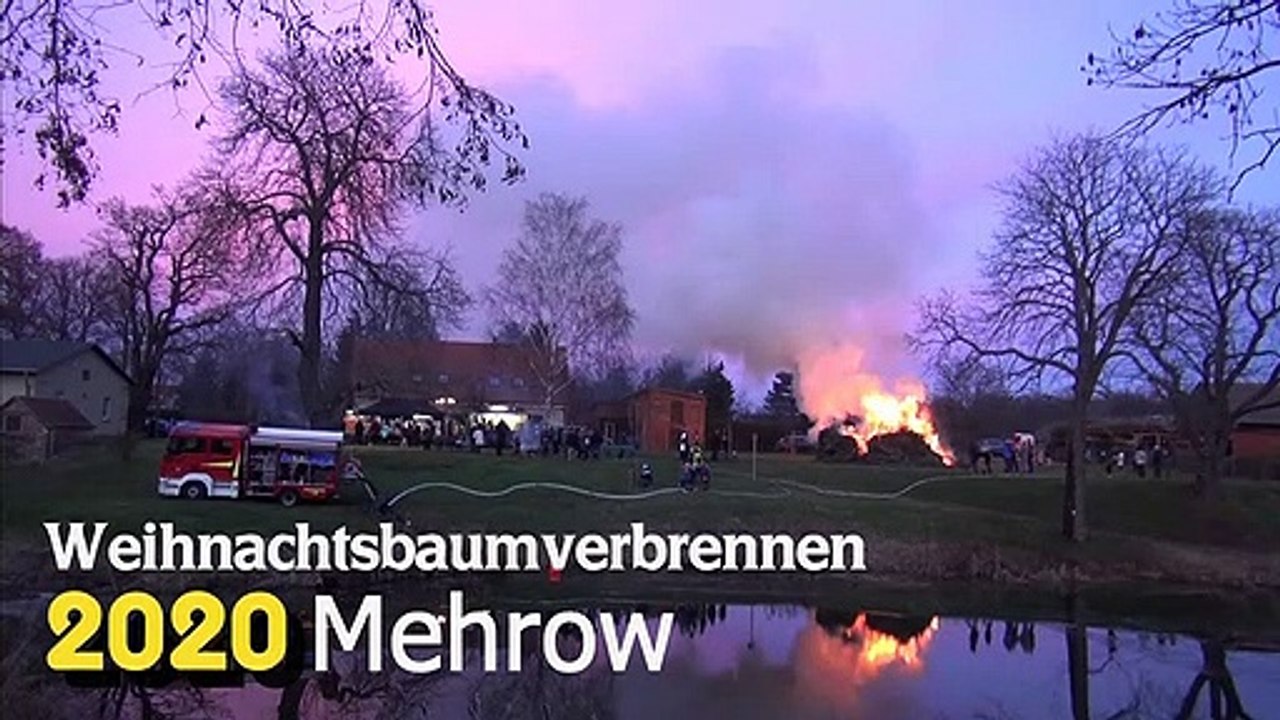 Weihnachtsbaumverbrennen in Mehrow