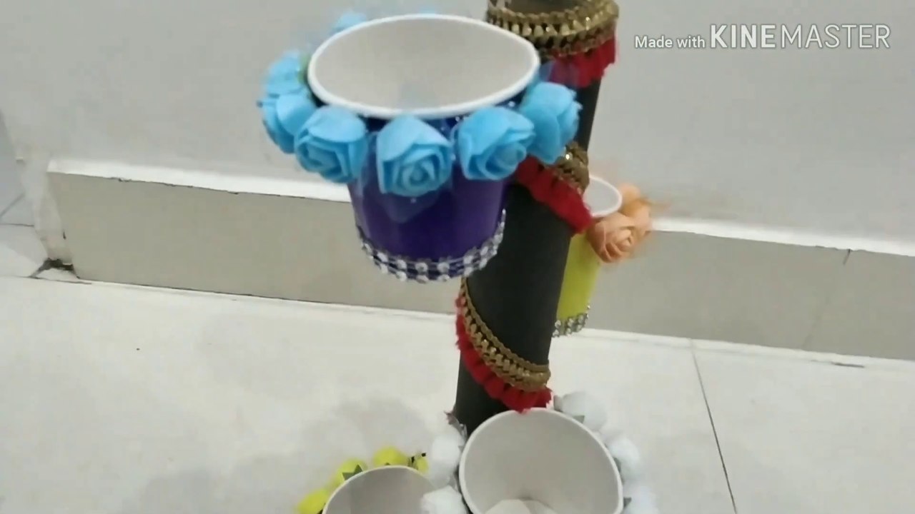 Paper Tea Cup Cardboard Pen Stand | Best Waste Material Reuse Idea | New Showpiece Making Idea | Best Out of Waste Material craft Idea |