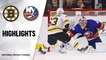 NHL Highlights | Bruins @ Islanders 01/11/20