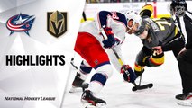 NHL Highlights | Blue Jackets @ Golden Knights 01/11/20