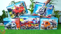 Street Vehicles Toys for Kids with Fire Truck, Police Car, Dump Trucks and Helicopter UNBOXING