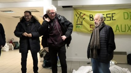 Réquisition rue du Croissant, visite de Mgr Gaillot et de Gus Massiah