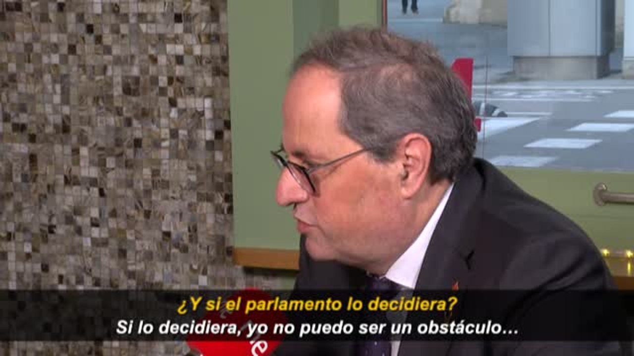 Torra dice que si el Parlament le desautoriza tras sentencia firme del Supremo, convocará elecciones