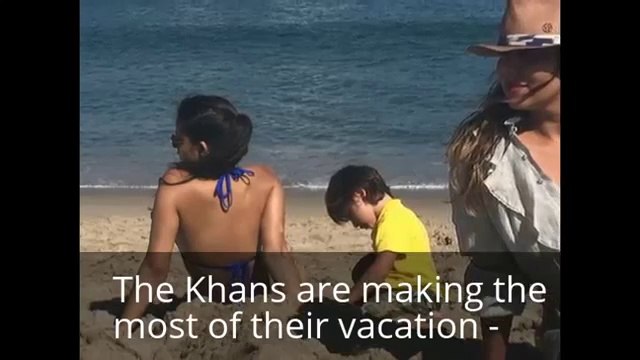 Gauri Khan, Suhana and AbRam in Malibu Beach