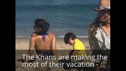 Gauri Khan, Suhana and AbRam in Malibu Beach