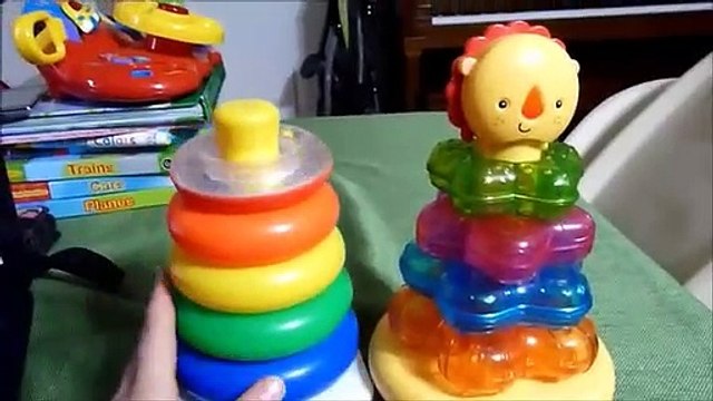 Review of Fisher Price Light Up Lion Stack and Brilliant Basics Rock a Stack