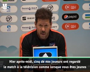 Finale - Simeone : "Mes joueurs me donnent de l'énergie"