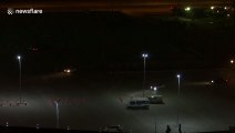 Driver filmed performing dangerous skids in Russian carpark
