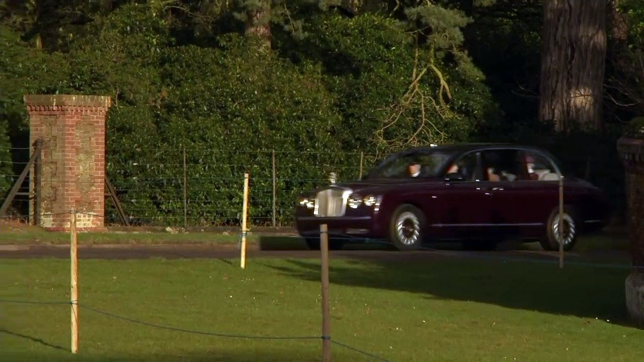 The Queen arrives for church service in Sandringham