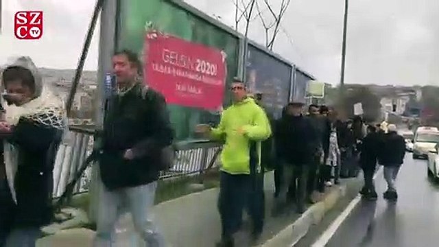Ya Kanal Ya İstanbul diyenler Küçükçekmece- Avcılar arasında insan zinciri oluşturuldu