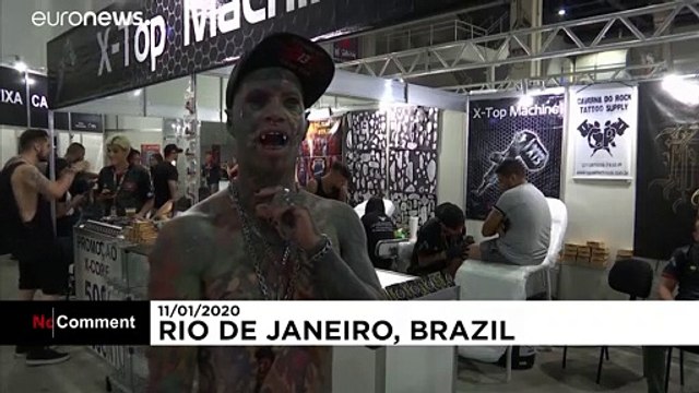 Thousands of tattoo enthusiasts attend Rio de Janeiro artist event