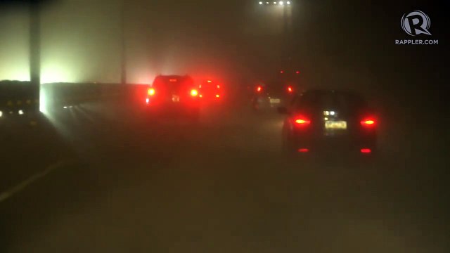 Ashfall from Taal Volcano activity in SLEX