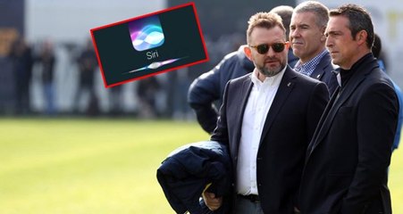 Ali Koç'un basın toplantısına, akıllı telefon uygulaması Siri damga vurdu