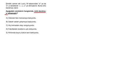 Sıradışı Analiz Yayınları TYT 3. Deneme Sınavı - Türkçe 8. Soru