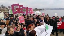 Yüzlerce kişi Kanal İstanbul için insan zinciri oluşturdu: Ya Kanal Ya İstanbul