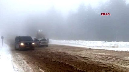 Karabük'teki kayak merkezine akın ettiler