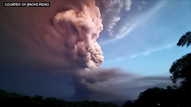 Timelapse of Taal volcanic activity from Laurel, Batangas