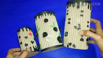 Pen StandIdeas!!!3 Best Out of Waste//by crafty Dolly