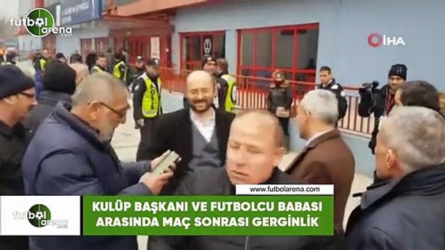 Kulüp başkanı ve futbolcu babası arasında maç sonrası gerginlik