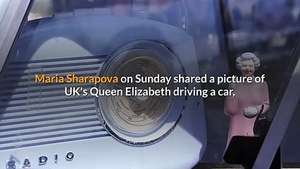 Maria Sharapova has an interesting reaction to the Queen's picture