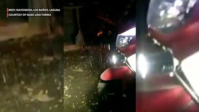 Ashfall from Taal Volcano reaches Mayondon in Los Baños, Laguna