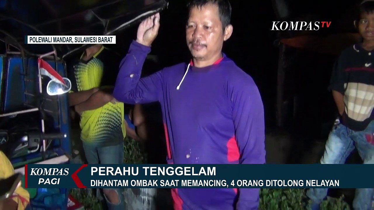 Dihantam Ombak, 4 Pemancing Hampir Tenggelam di Perairan Polewali Mandar