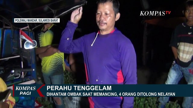 Dihantam Ombak, 4 Pemancing Hampir Tenggelam di Perairan Polewali Mandar