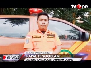 Dihantam Ombak 3 Meter, Kapal Kargo Tenggelam di Belitung