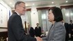 Taiwan’s re-elected president Tsai Ing-wen meets US and Japanese envoys to call for closer ties