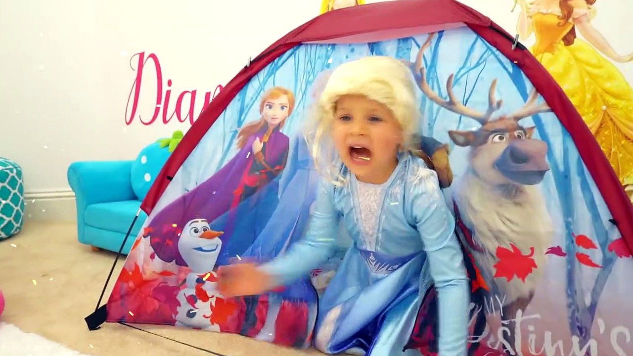 Diana as Princess Elsa and Anna