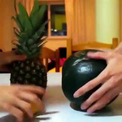 Watermelon and pineapple juice