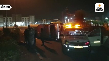 મોડાસામાં કેમિકલ ભરેલું ટેન્કર પલટતા કેમિકલ ઢોળાયું, ડ્રાઈવર-ક્લિનરનો બચાવ