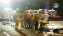 Cinco heridos en un choque entre un camión y un turismo en Sevilla