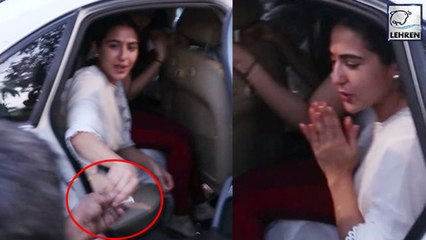 Sara Ali Khan Gives Money To Beggar Outside Shani Temple