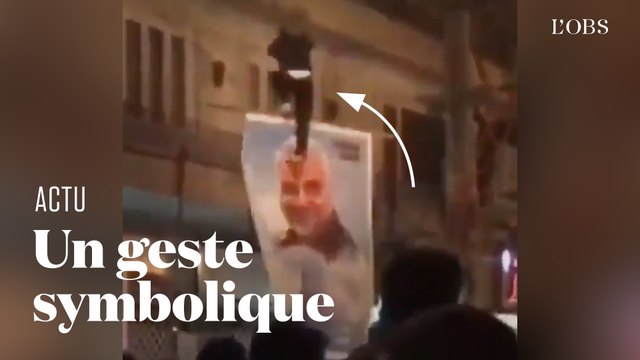 En Iran, un portrait de Qassem Soleimani piétiné, signe de défiance envers le régime